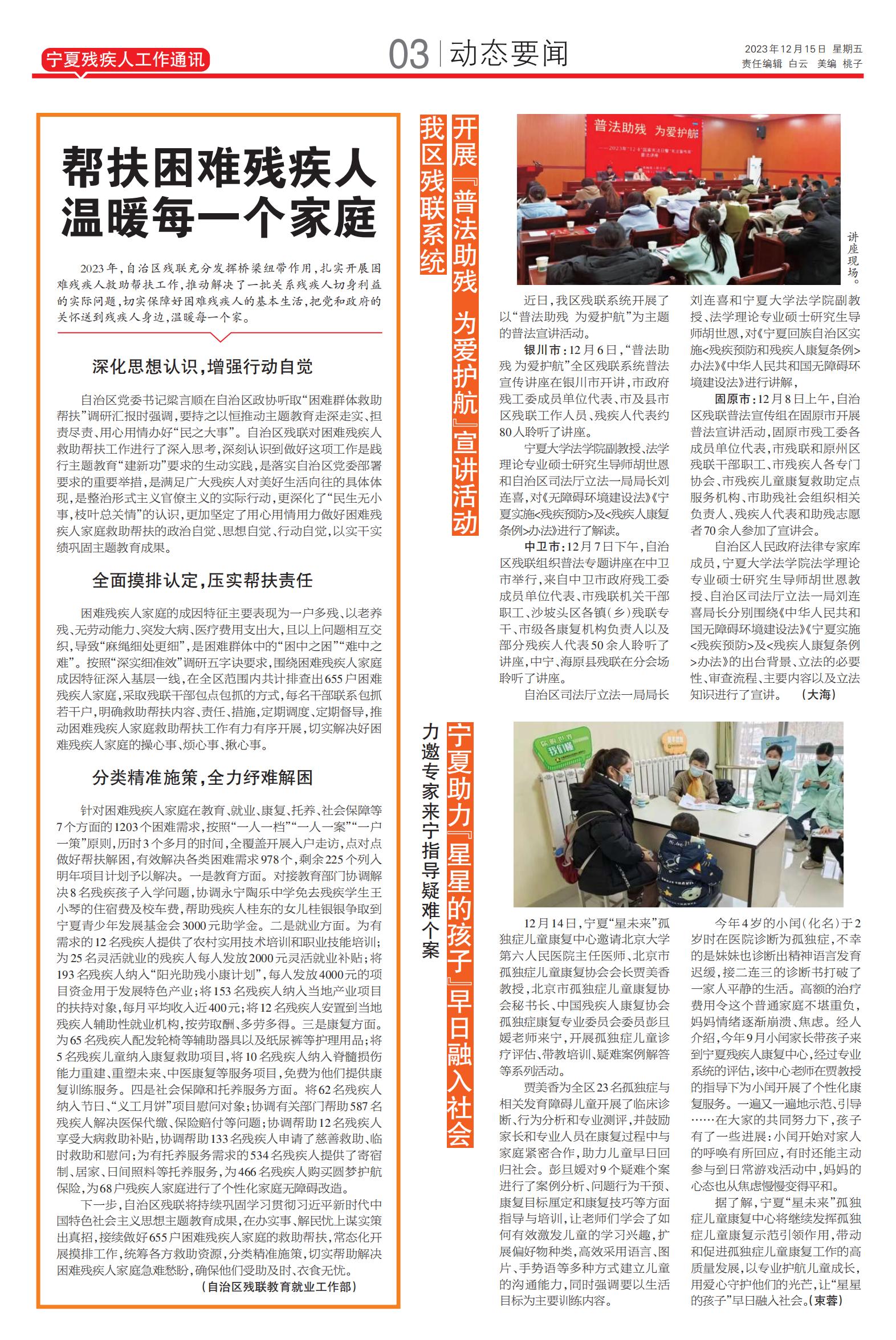 宁夏残疾人工作通讯第44期(图3)