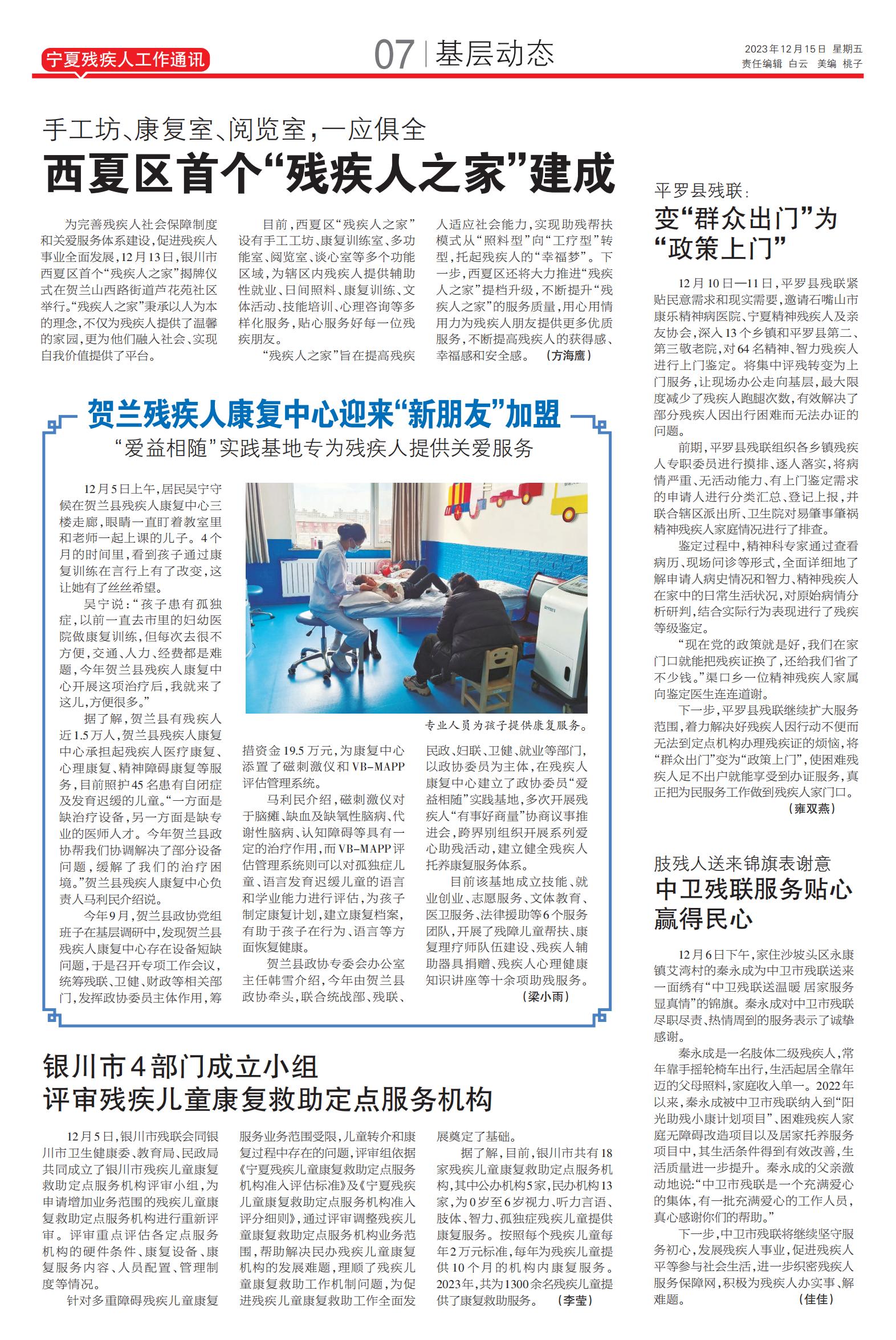 宁夏残疾人工作通讯第44期(图6)